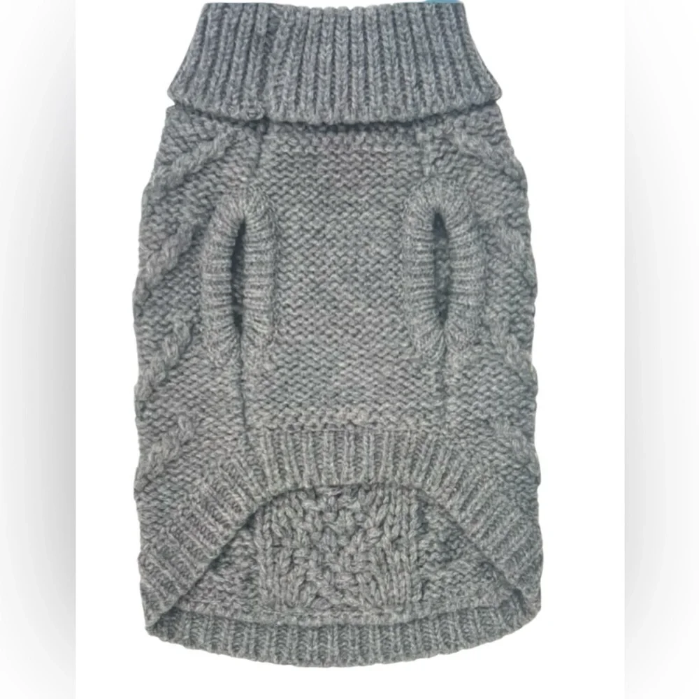Cable Dog Sweater – Storm Grey | NWOT